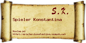 Spieler Konstantina névjegykártya